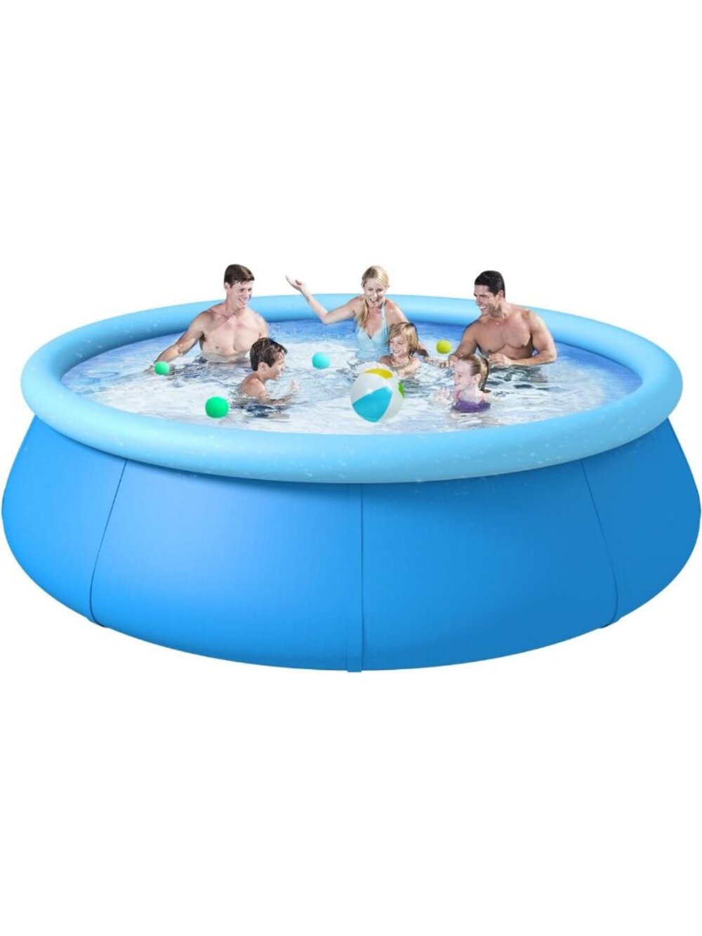 10ft Inflatable Above Ground Pool for Family Fun | Summer Water Party, UV